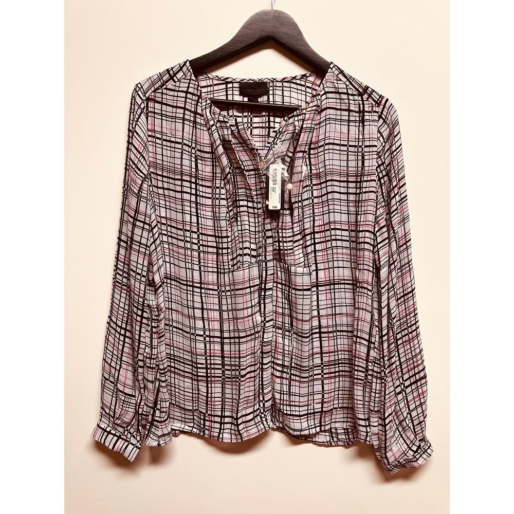 Worthington Women's Long Sleeve Striped Dress Top/Shirt Size Large New